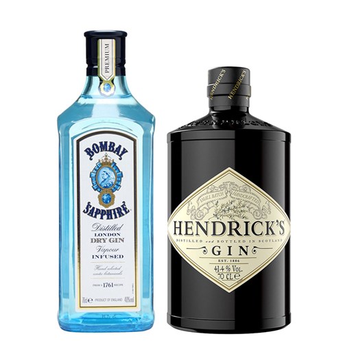 Bombay Sapphire Gin & Hendricks Gin (2x70cl) - Celebrate in Style